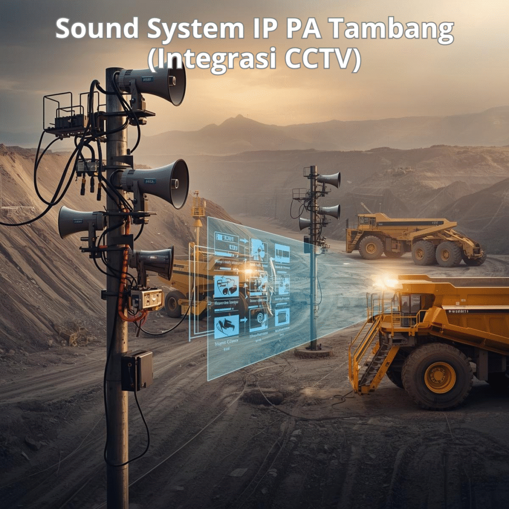sound system IP PA terintegrasi CCTV untuk tambang