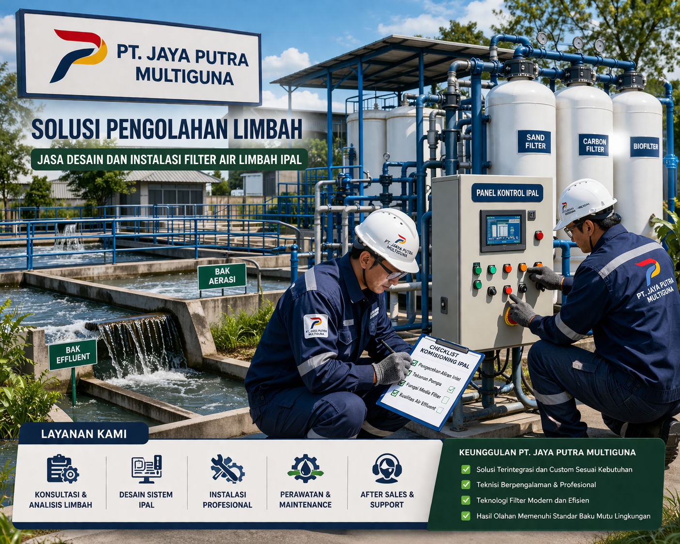 Desain dan Instalasi Filter Air Limbah IPAL