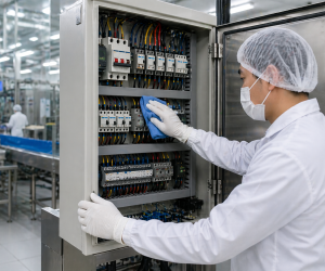 Jasa cleaning panel listrik ruang produksi makanan