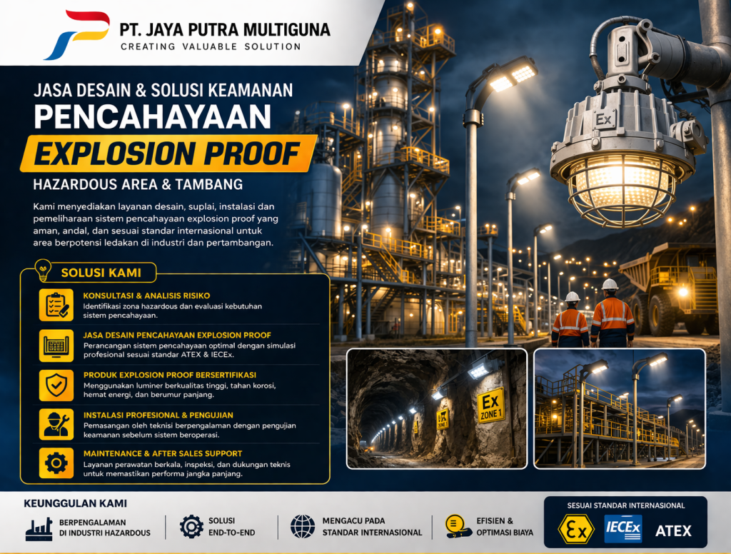 Jasa Desain Pencahayaan Explosion Proof