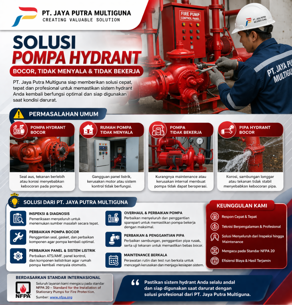 Solusi pompa hydrant bocor